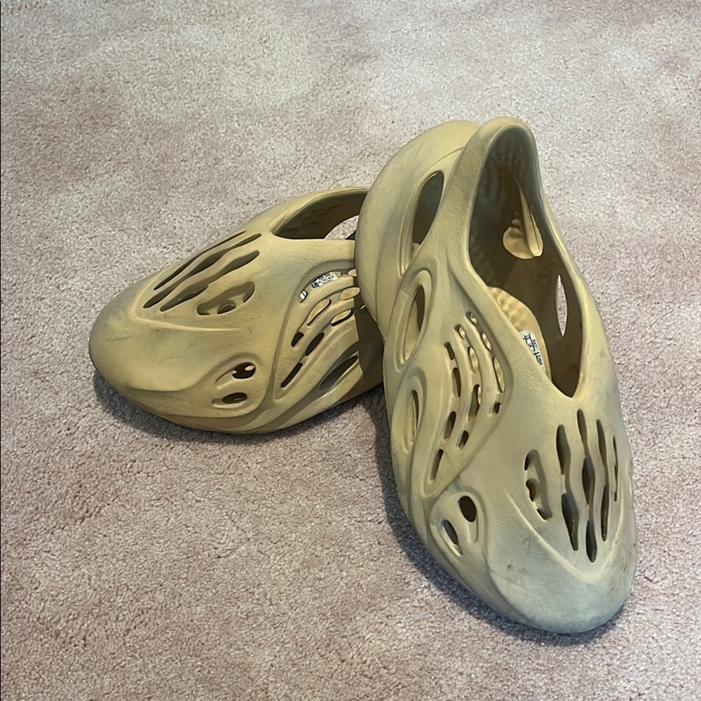 Yeezy Tan Slippers with Sculptural Design